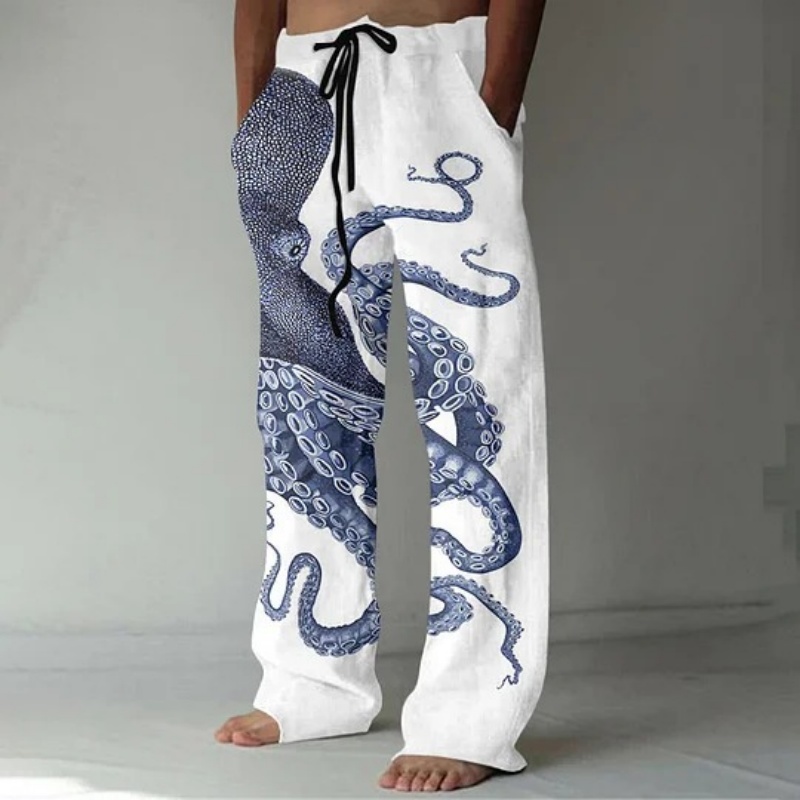 Japanese Art Octopus Graphic P - Vintage Summer Clothing Men recension och pris