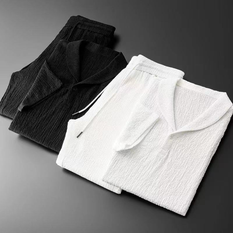 Summer Ultra-thin Two-piece Ic - Summer Clothing Men Linen recension och pris