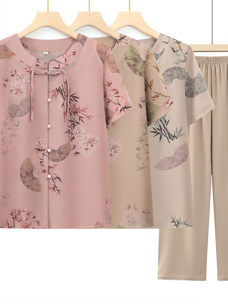 Fashionable Short Sleeve Two-P - Summer Clothing Over 60 recension och pris